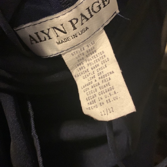 Alyn Paige navy chiffon full length dress - Picture 7 of 7